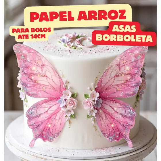 Papel de arroz asas comestivel jardim encantado delicado bolos e doces  festa borboletas