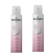 KIT DESODORANTE AEROSSOL ANTITRANSPIRANTE HERBISSIMO CARE HIBISCO COM 2 UNIDADES (150ML CADA UN)