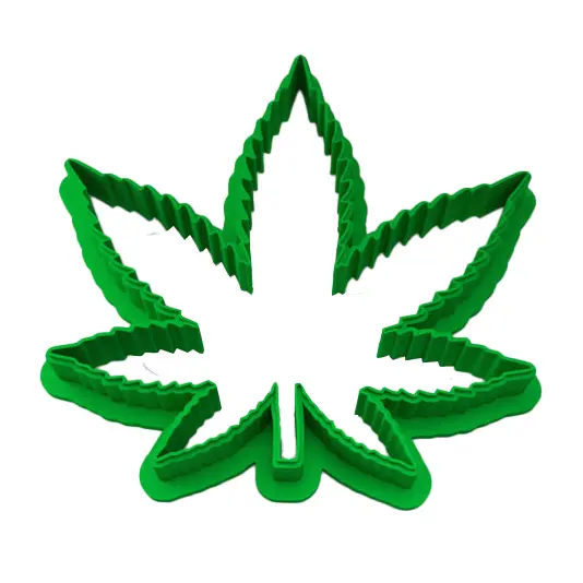 Cortador de biscoitos desenho erva Maconha/sativa