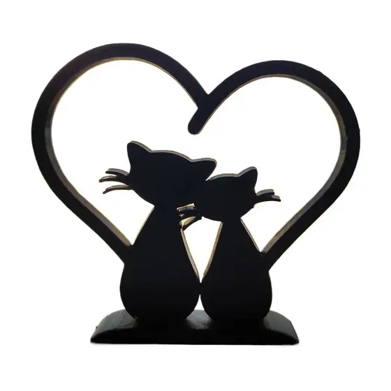 Love cats Casal de gatos decorativo