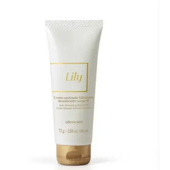 Creme Acetinado Hidratante Desodorante Corporal Lily 75g
