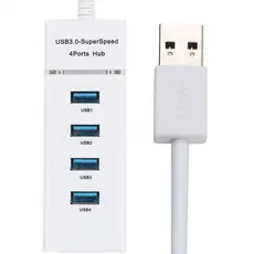 HUB USB 3.0 4 Portas Branco 303 - Realengo