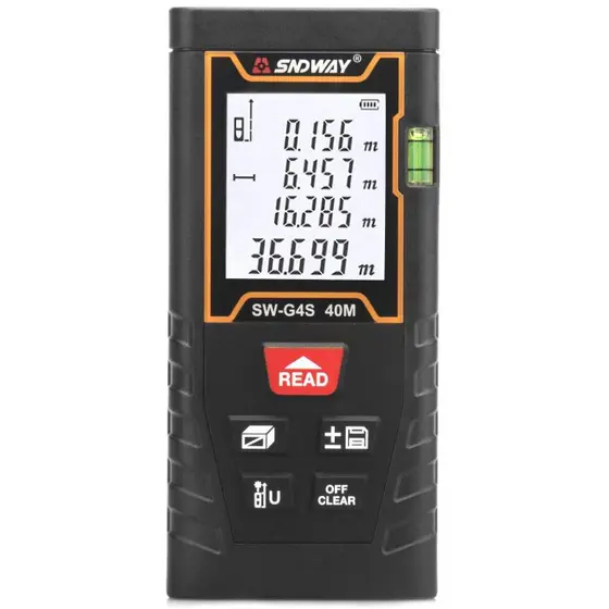 Trena Digital a Laser SNDWAY SW-G4S até 40m - Realengo