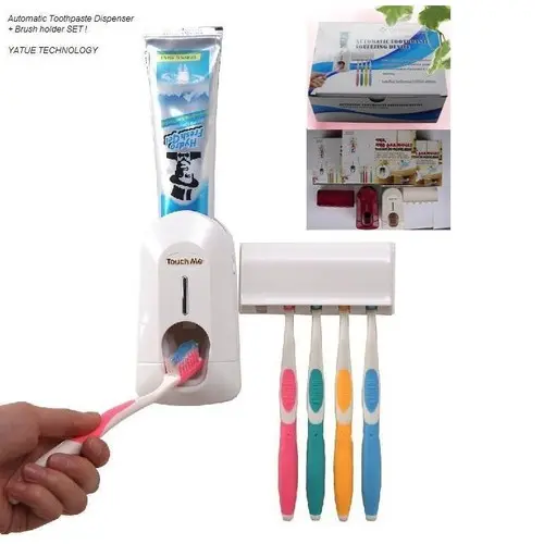 Dispenser De Pasta De Dente + Suporte De Escovas - Realengo