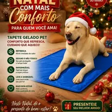 Tapete Gelado Refrescante Pet 40x50cm anatomico + Mordedor Gelado ossinho verão SUPER KIT PET
