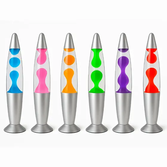Luminária Abajur de Mesa Decorativo Retrô Lava Lamp 34CM Para Sala Quarto Escritório 110v