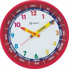 Relógio de Parede Herweg Educativo Infantil 26 cm 6690 269