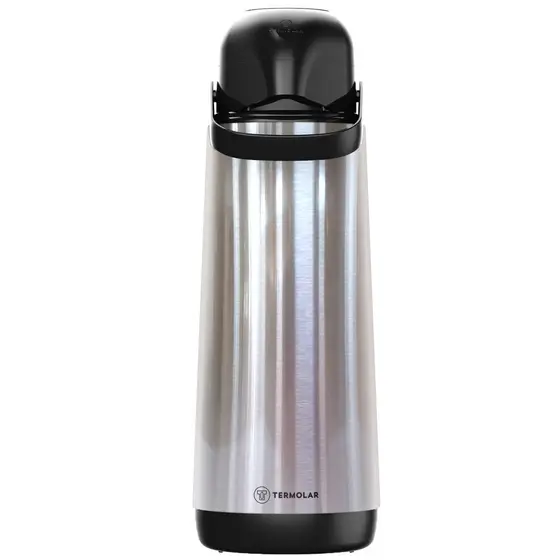 Garrafa Térmica Inox Cinza 1.8L Café Chá Quente Frio Termolar
