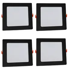 4 Painel Plafon Quadrado Embutir 18w Luminária Gesso 6500k Bivolt Avant