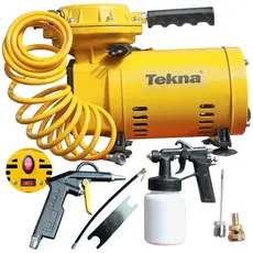 Compressor de Ar Portatil 1/2Hp Seletor de Voltagem Tekna Com Kit Pintura