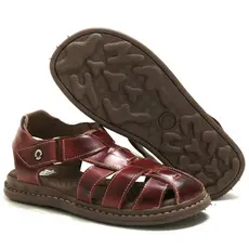 Sandália Franciscana Chinelo Ortopédico Masculino Anti Stress Couro Oferta