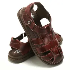 Sandália Franciscana Chinelo Ortopédico Masculino Anti Stress Couro Legítimo