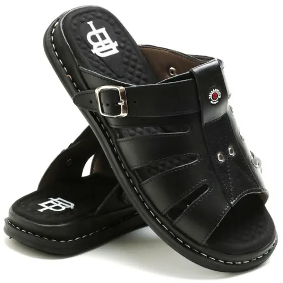 Sandália Franciscana Anti Stress Chinelo Masculino Em Couro Legítimo Oferta