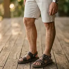 Sandália Antistress Chinelo Masculino Papete Ortopédico Couro Promoção