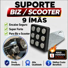 Suporte Celular Para Retrovisor BIZ Scooter 9 Imãs