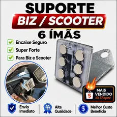 Suporte Celular Para Retrovisor Biz Scooter 6 Imãs