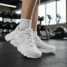 Tênis Tenehi Feminino Plataforma Casual Branco Confortavel Moderno