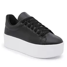 Tênis Plataforma Preto Flatform Sola Alta