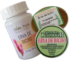 Pomada Sabonete 60 Cápsulas Erva De Bicho