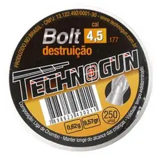 Chumbinho Bolt Destruição 4.5mm 250 Unidades - Technogun