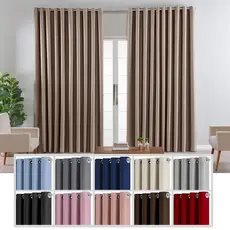 Cortina Blackout Em Tecido 2 70 X 2 20 Com Ilhós Sala Quarto Porta Decoração Casa