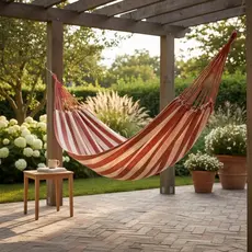 Rede de Descanso Terra & Sol Telha com Bege Algodão 100% Casal 3,90m x 1,50m Até 200kg