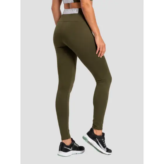 Legging Feminina Com Detalhe Em Elástico Massam Fitness Verde