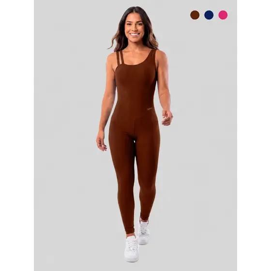 Macacão Feminino Poliamida Com Tecido Canelado Poliamida Premium Massam Fitness