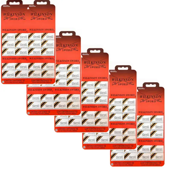 Lâmina De Barbear Gilete Wilkinson Swords Cartelas Gillette Navalha Aço Original