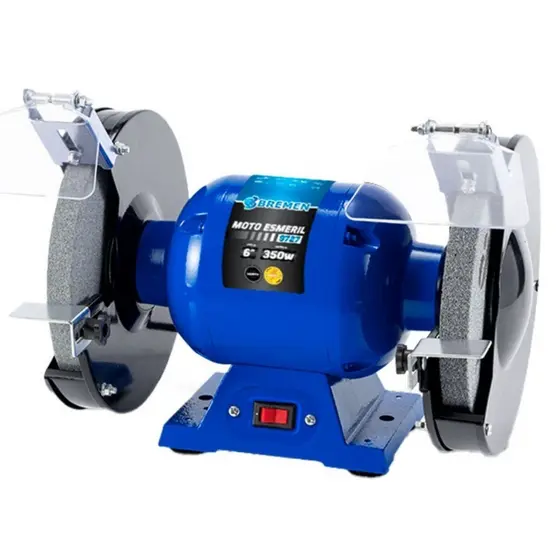 Moto Esmeril de Bancada 6 Polegadas 350W Bivolt 3450rpm Corpo em Aco e Aluminio Para Afiar e Desbastar - Bremen 9727