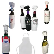 4 Avental capa para garrafa de vinho,natal,agua,temperos,cozinha,kit presente,coisas diferentes para casa dia pais,mães