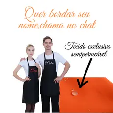 2 Avental BORDADO em tecido Oxford Premium luxo,uniforme,farda,personalizado,cozinha,chef,maes,pais