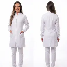 2 Jaleco feminino  OXFORD PREMIUM luxo,medico,enfermagem,laboratorio,farmacia,biologia,nutrição,hospital