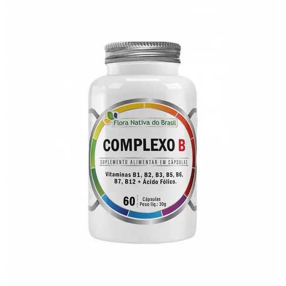 Complexo B 500mg + Biotina- 60 cápsulas- Flora Nativa