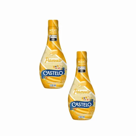 2x Molho Parmesão para Salada - Castelo Alimentos - 236ml