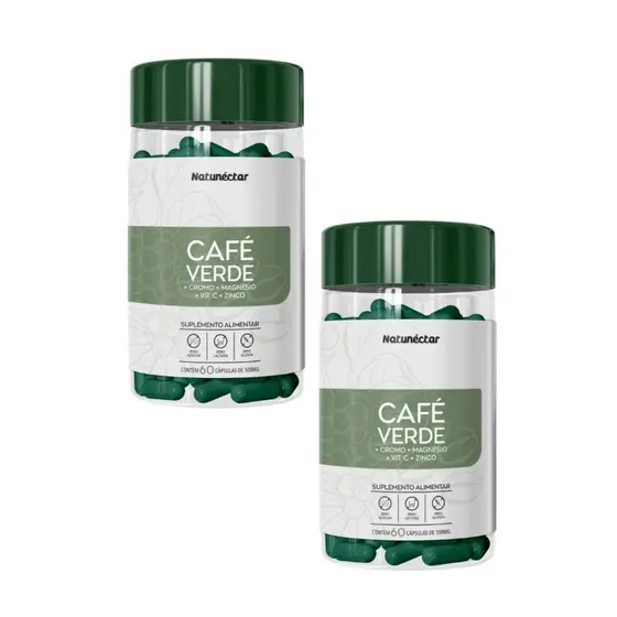 2x Extrato Café Verde 60 Caps. 500mg- Termogênico Natural