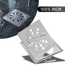 Ralo Banheiro Completo Ralo de Banheiro Quadrado em Aço Inox Abre/Fecha Ralo Inox 10x10 15x15