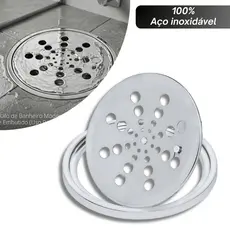 Ralo Redondo Aço Inox 10x10 e 15x15 com Grelha Inox Abre/Fecha