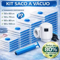 Saco a Vacuo para Roupas Viagem Organizador Edredom Varias Medidas Escolha Bomba Manual / Elétrica