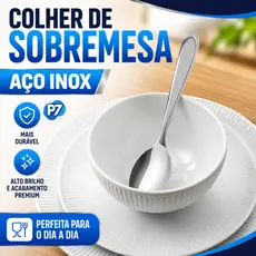 Colher de Sobremesa Talheres de Inox Utensílios para Cozinha