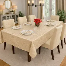 TOALHA DE MESA JACQUARD ELEGANTE 4 6 8 E 10 LUGARES PARA SALA E COZINHA