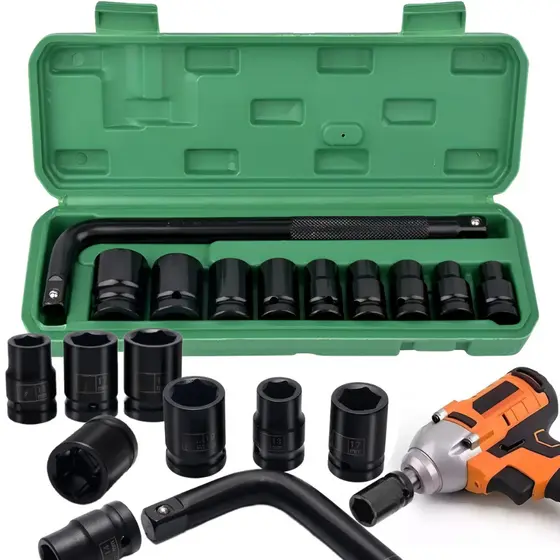 Kit Jogo Soquete Pito Cachimbo Impacto 1/2 Sextavado