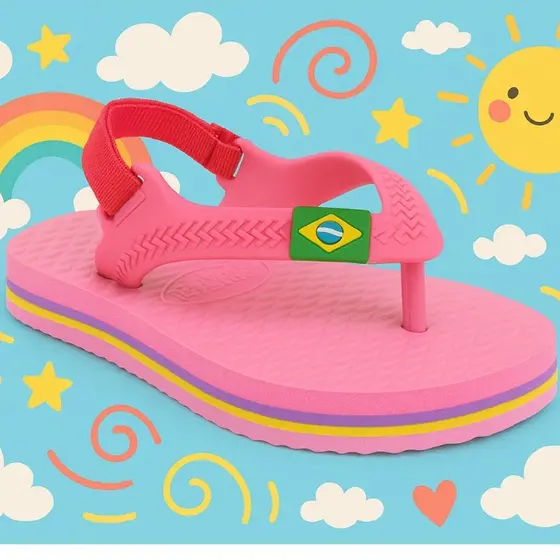Chinelo Bebe Elastico de dedo Antiderrapante Confortavel Lançamento Menino Menina Dia a Dia
