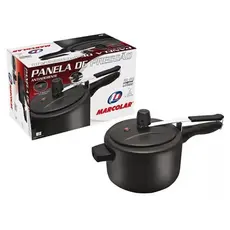 Panela de pressão Preta 3 litros, com antiaderente.