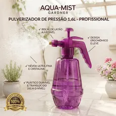 Pulverizador Manual  Pressão Forte 1,6 Litros Borrifador Spray Horta Jardim Plantas Limpeza Multiuso