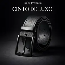 cinto masculino de luxo couro premium elegante social resistente fivela preta alta qualidade