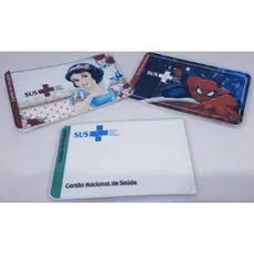 cartão do SUS personalizado e plastificado temas diversos