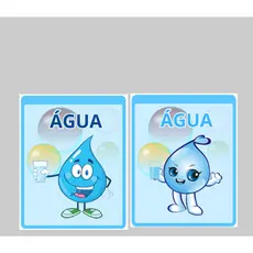 kit com 2 crachás Beber água, escola, instituições