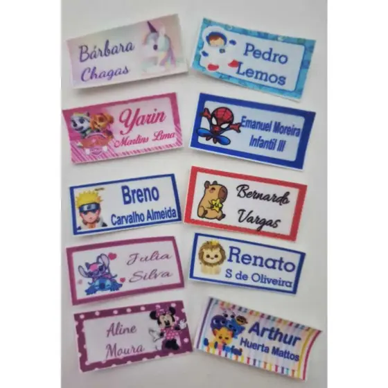 ETIQUETAS PERSONALIZADAS ENVIO RÁPIDO PARA MATERIAL ESCOLAR VOLTA AS AULAS COM 80 UNIDS.