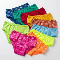 Kit Calcinha Infantil Menina Algodão Premium Lisa com Forro 100% Algodão Respirável P M G GG